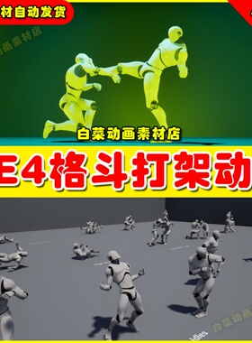 UE4 UE5 4.27 Hand to hand finishers Volume 2人物格斗打斗动画