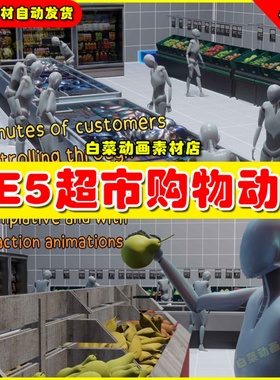 UE5 In store animations (Motion Cast#04 Vol.1)超市购物动画