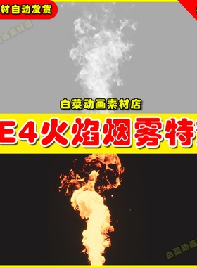 UE4 UE5 Looping Fire FX 虚幻引擎大火燃烧烟雾火焰循环粒子特效