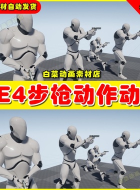 UE4虚幻资源UE5 Rifle Animset Pro 射击步枪动作动画