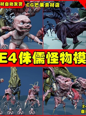 UE4侏儒怪物UE5生物模型Judgment Day Monsters