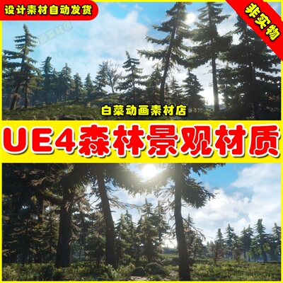 UE4 森林树林材质 Landscape Pro 2.0 Auto-Generated Material