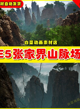 UE5 8K Zhangjiajie Landscape Pack 张家界山脉地貌景观场景5.2