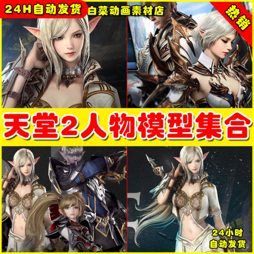 次世代天堂2革命全角色职业武器魔幻风 unity NPC 3dmax角色模型