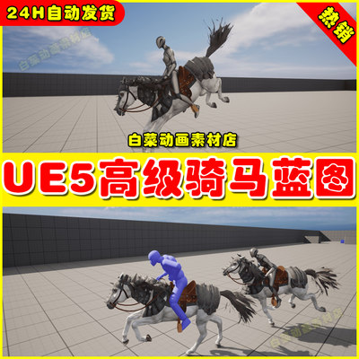 UE5 Advanced Riding Locomotion System高级骑马动画蓝图只能5.1