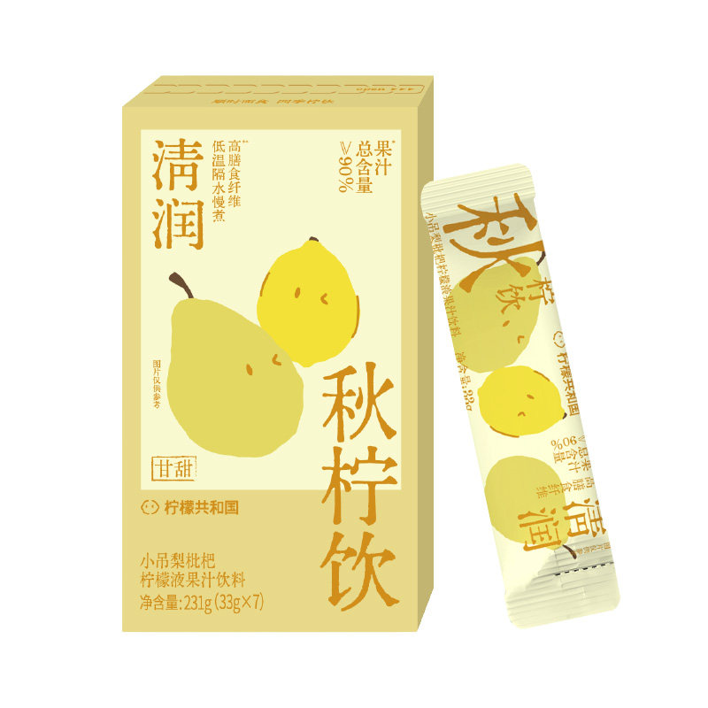 【新品试饮】柠檬共和国小吊梨枇杷柠檬液33g*7条冲饮果汁饮料,咖啡/麦片/冲饮,冲饮果汁,淘宝优惠券,粉丝福利购,淘宝优惠卷