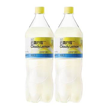 云雾柠檬气泡果汁饮料1.25L*2瓶