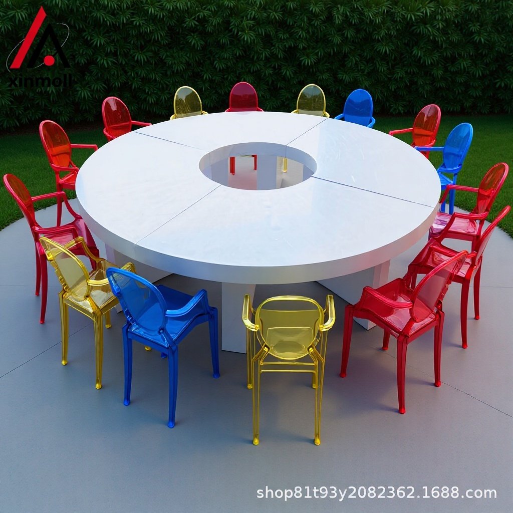 PVC亚克力儿童桌S形派对餐桌学校饭桌活动户外婚庆学生桌子,橡塑材料及制品,其他塑料制品,淘宝优惠券,粉丝福利购,淘宝优惠卷