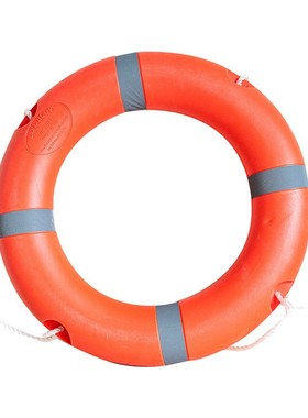 船用成人救生圈橙色带反光条游泳圈外径≤800mm内径≤400mm