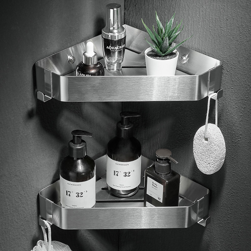 304不锈钢浴室三角置物架免打孔 淋浴房卫生间厕所架转角收纳角篮,家庭/个人清洁工具,浴室角架/置物架,淘宝优惠券,粉丝福利购,淘宝优惠卷