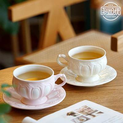 那些时光 欧式下午茶具咖啡杯碟套装勺 法式复古浮雕英式茶壶杯子