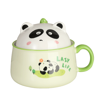 陶瓷可爱学生大容量泡面碗