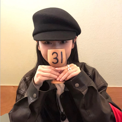 fever同款黑色羊毛报童帽女秋冬马术帽八角帽子贝雷帽英伦羊毡帽