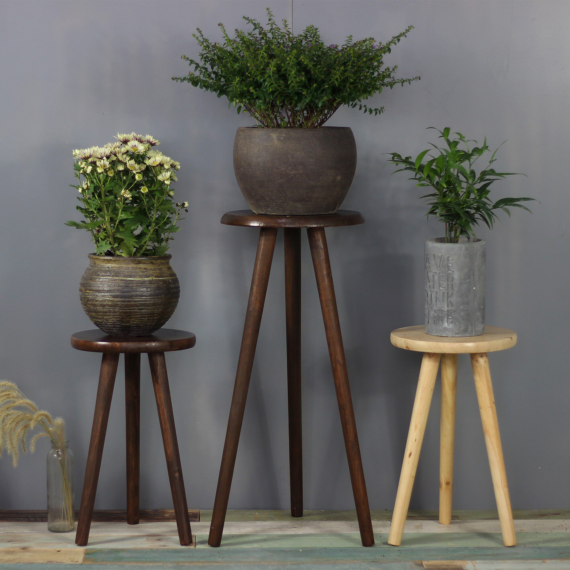 实木客厅花架子北欧现代简约室内盆景置物架阳台绿箩墙角花盆架