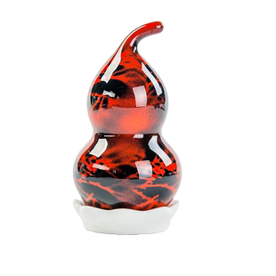 多彩骨瓷葫芦牙签筒时尚牙签笼客厅家居摆件棉棒收纳酒店牙签罐