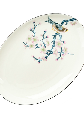 金岚玉唐山骨瓷椭圆10英寸
