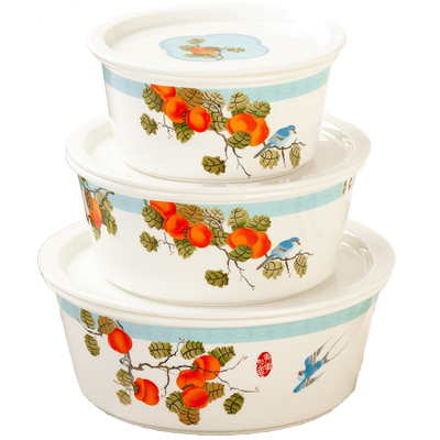 家用马蹄碗金岚玉骨瓷中式