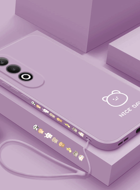 适用oppok12plus手机壳简约线条小熊小兔K12PLUS保护套0poppo镜头全包防摔PKS110直边个性创意女款