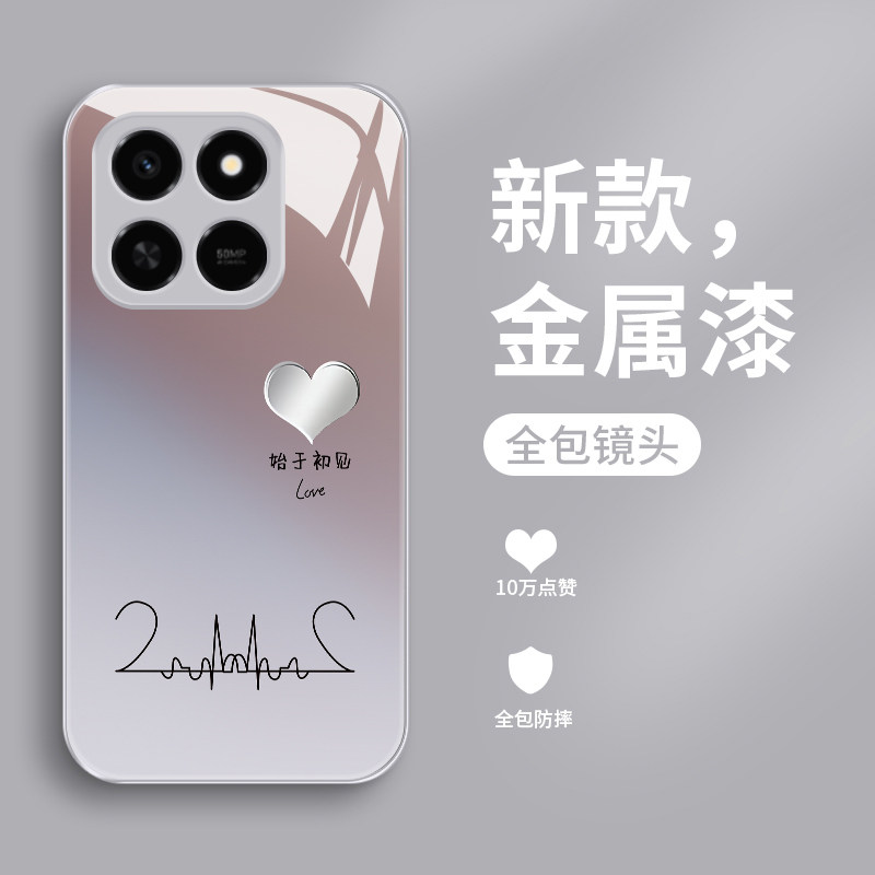 始于初见适用荣耀play10c手机壳女款PLAY10C保护套液态玻璃paly十C潮牌个性创意情侣款HONOR时尚简约