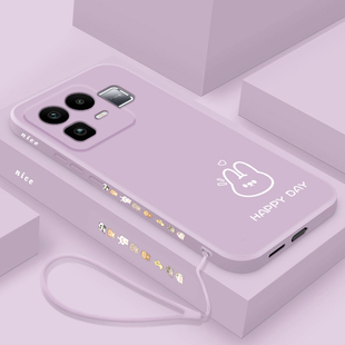 适用realmeneo8手机壳简约线条小熊小兔真我NEO8保护套网红情侣款RMX8899全包防摔OPPO个性创意男女款