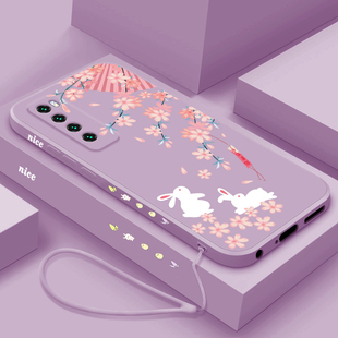 华为nova7手机壳新款可爱兔兔卡通nova7pro液态硅胶手机套nova7se女JEF-AN20全包防摔超薄男7se活力版5g外壳