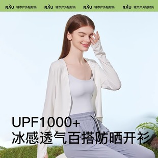 上衣2024新款 RAU防晒开衫 防晒衫 薄款 防晒衣女小个子外搭外套夏季