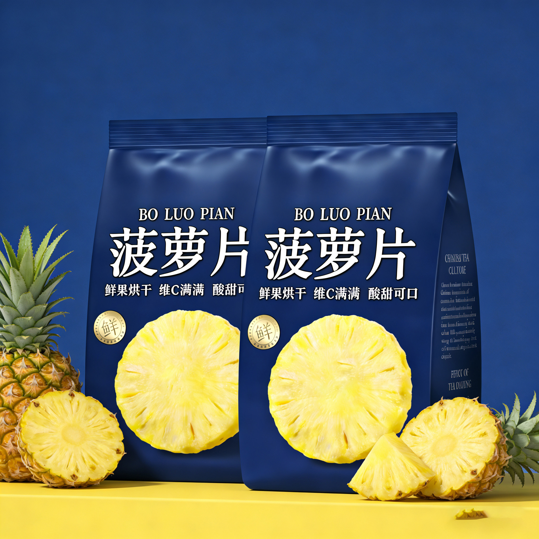 菠萝片干片泡水菠萝干圈酸甜水果干吃维生素女生办公室零食水果茶