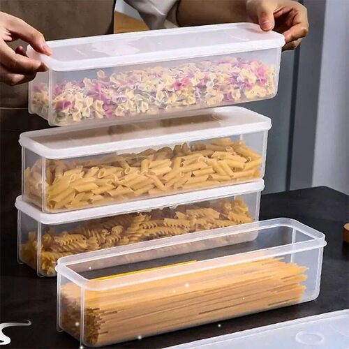 1 Plastic Transparent Storage Box Refrigerator Food With Lid