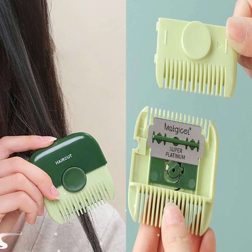 2 In 1 Hair Cutting Trimmer Barber Comb Bangs Hair Cutter Re