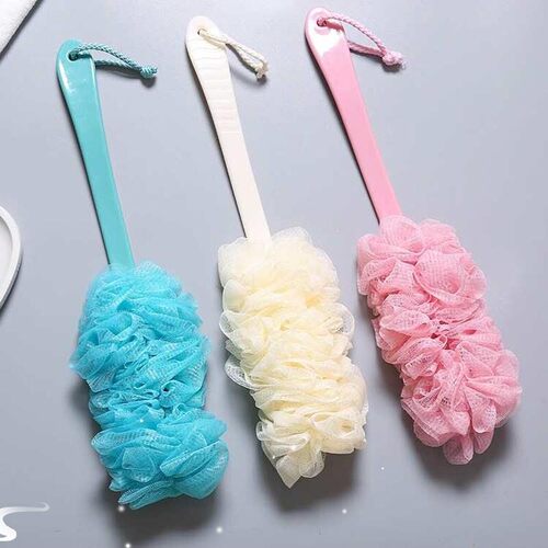 long bathing bath ball sponge bath flower long handle with h
