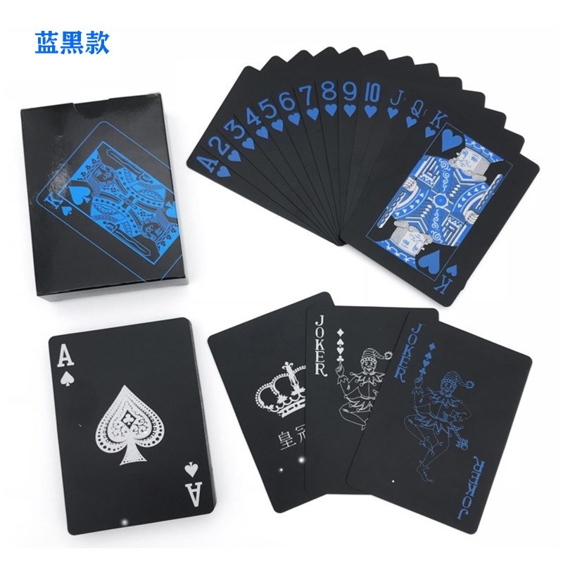 Quality Plastic PVC Poker Waterproof Black Playing Cards Cre