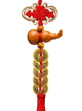 五帝钱门对门葫芦大门中国结挂件