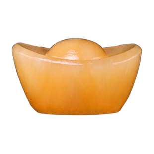 元宝摆件天然米黄玉大小水晶开业店铺乔迁礼品搬新家稳居家居装饰