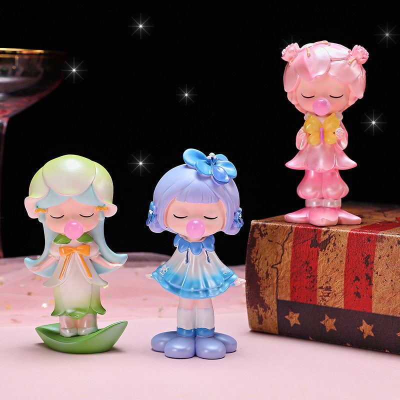 新款潮玩花神赋盲盒花仙子桌面装饰公仔手办惊喜拆盒节日礼物端盒