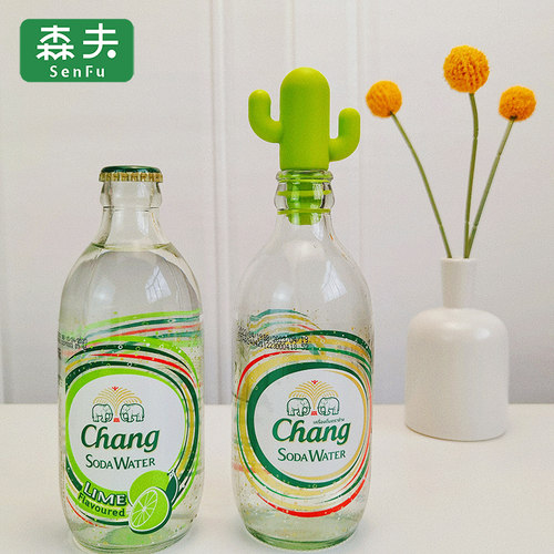 森夫泰象苏打水瓶塞仙人掌酒塞