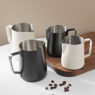 咖啡拉花杯拉花缸不锈钢拉花神器专用咖啡器具带刻度尖嘴打奶泡杯