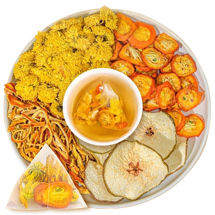 陈皮雪梨菊花茶润喉去火水果茶网红冲饮品养生凉茶花茶包清热降火