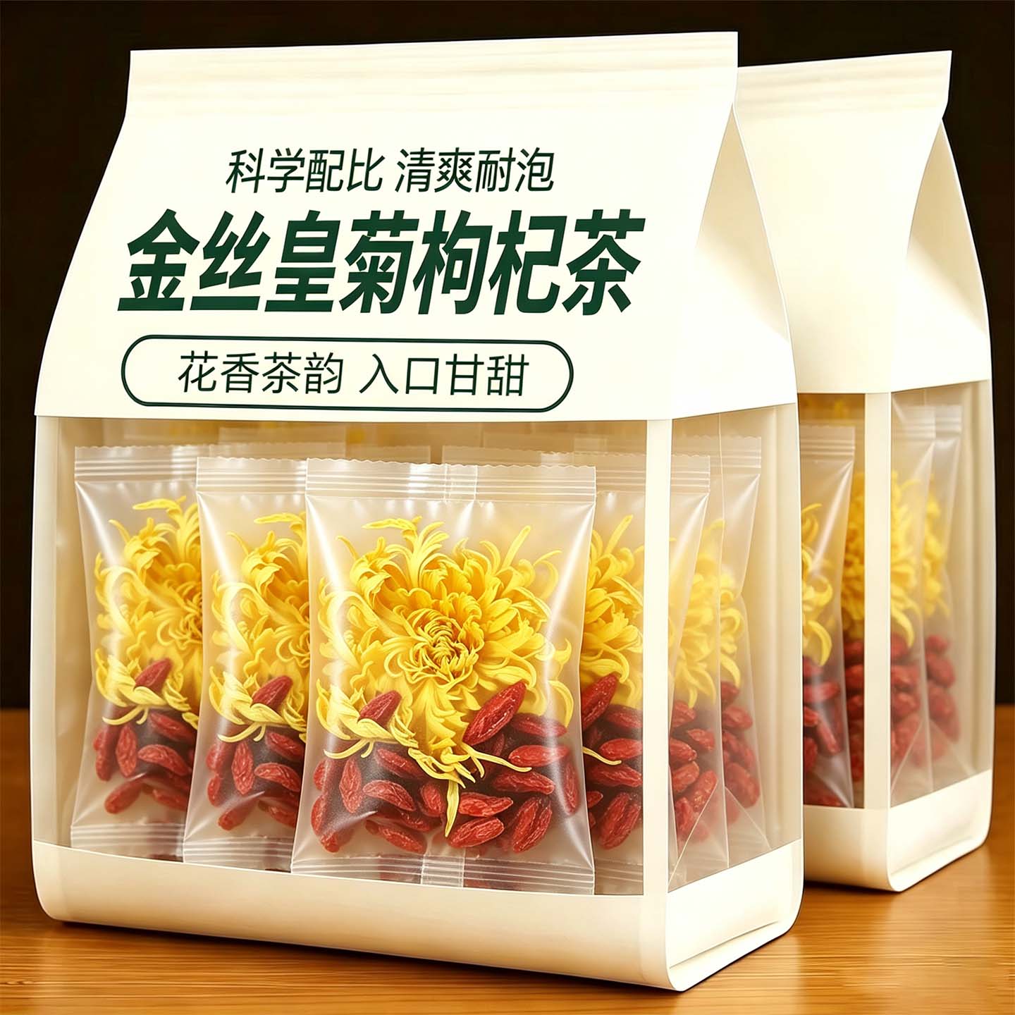 金丝皇菊菊花枸杞茶正品一朵一杯