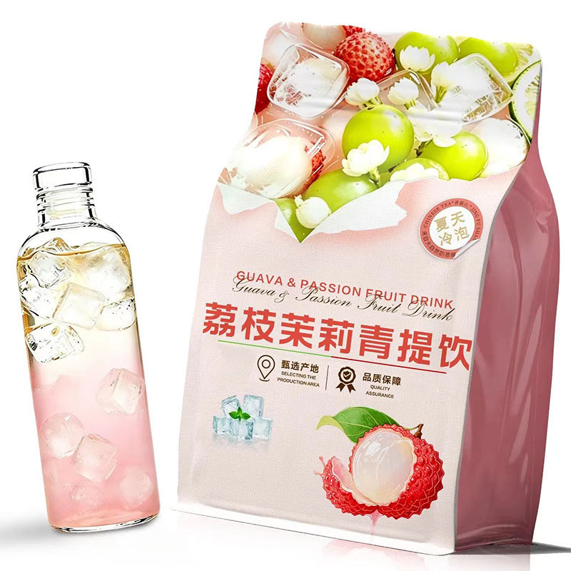 荔枝青提茉莉花茶水果茶冲泡饮品