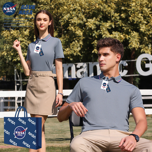 NASA GAVK2024POLO衫男春夏季新品百搭潮牌男女同款T恤纯色情侣