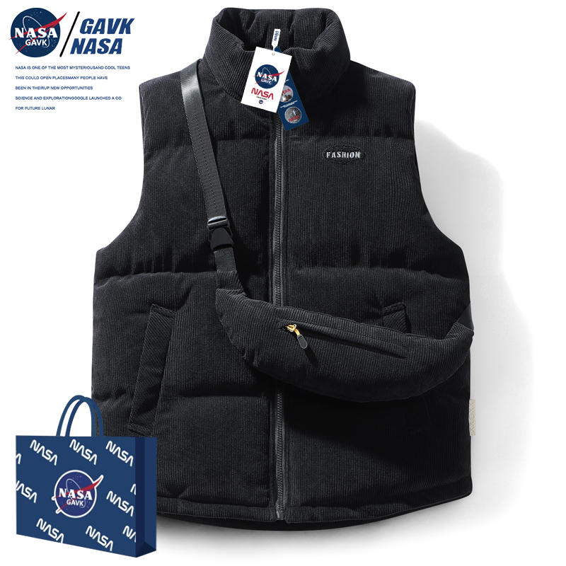 NASA GAVK新品百搭潮流多口袋情侣落肩马甲出修身男女同款上衣男