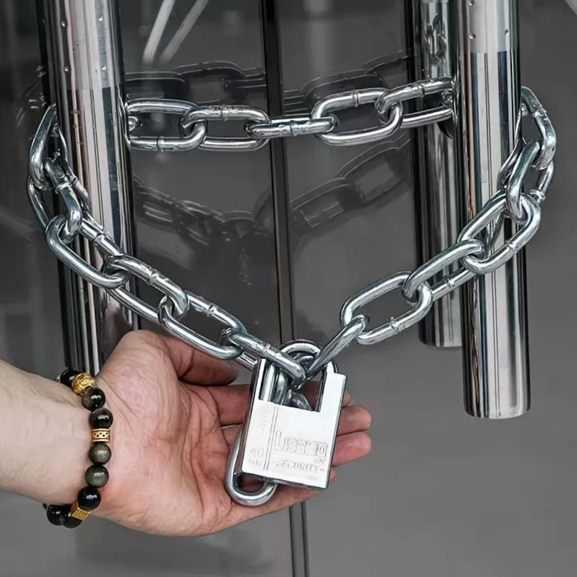 铁链锁户外防水防锈防剪自行车锁