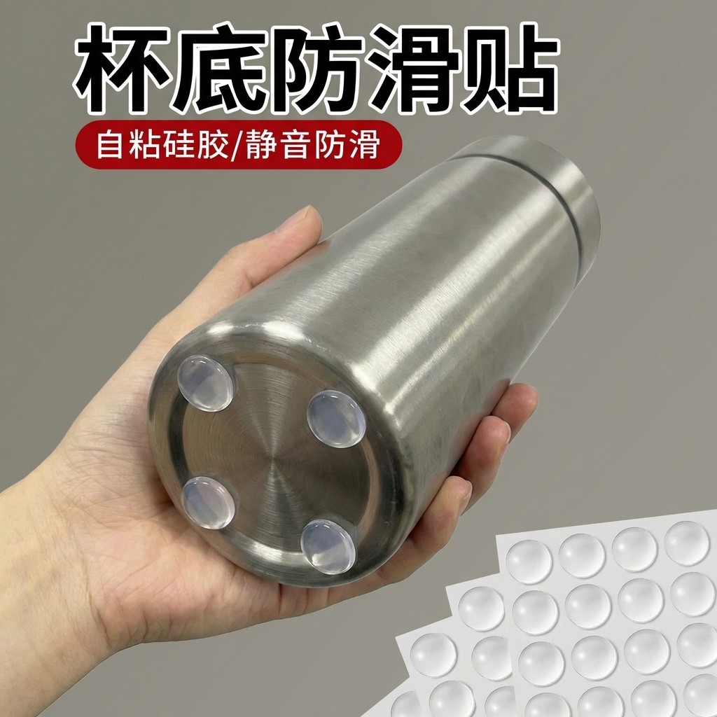 杯底防滑贴防磨保温杯防滑底垫柜门颗粒墙贴防滑圈门把手防碰撞垫,餐饮具,杯垫,淘宝优惠券,粉丝福利购,淘宝优惠卷