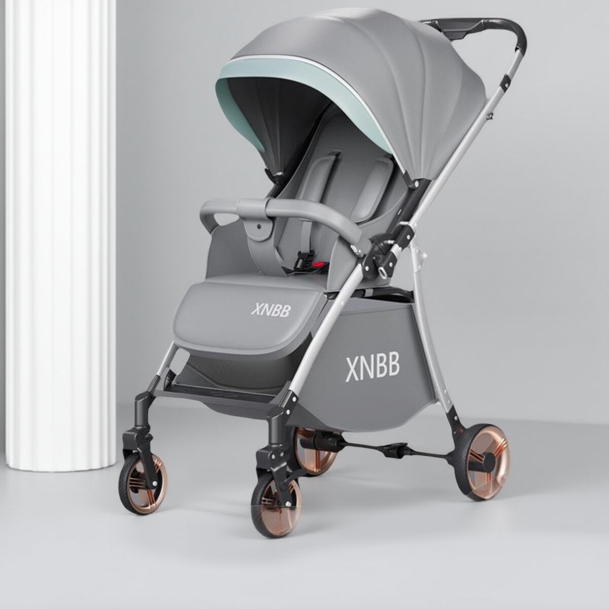 跨境新款双向婴儿手推车四轮避震