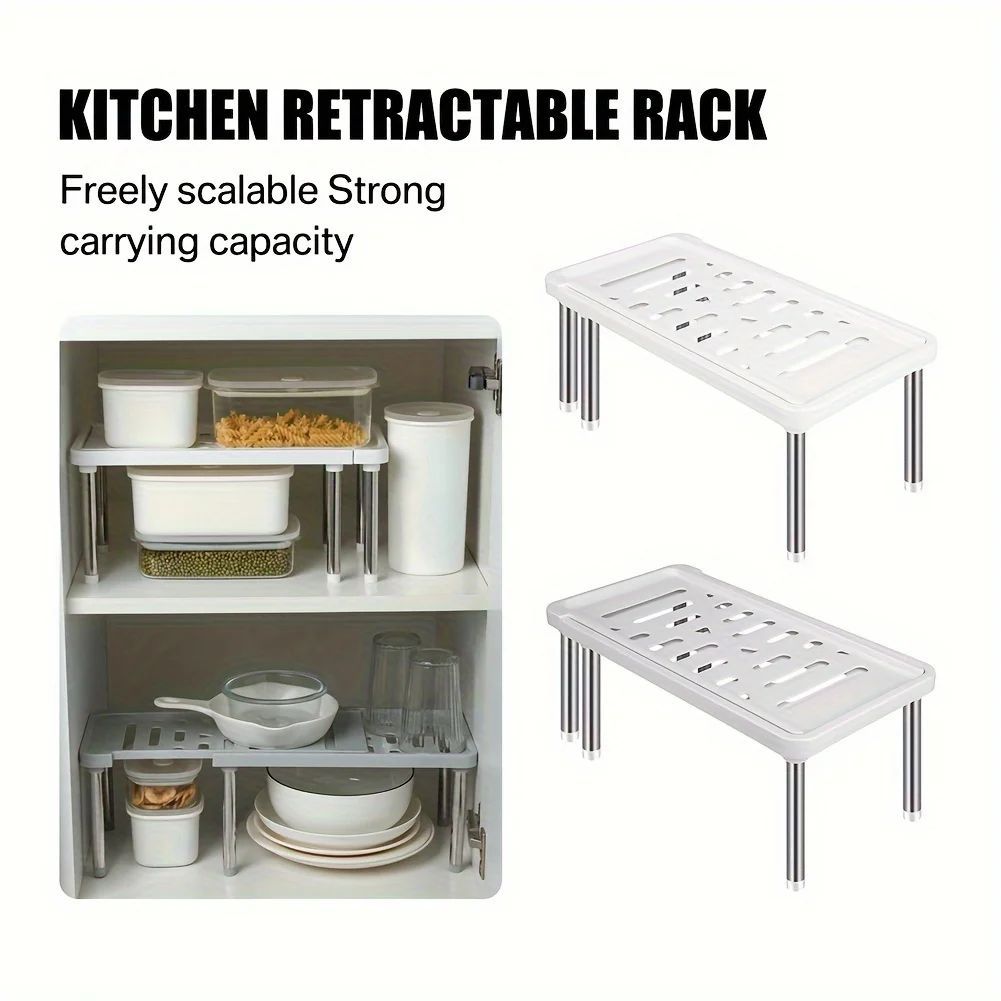 1Pc Retractable Shelf Multifunction Storage Rack Household S