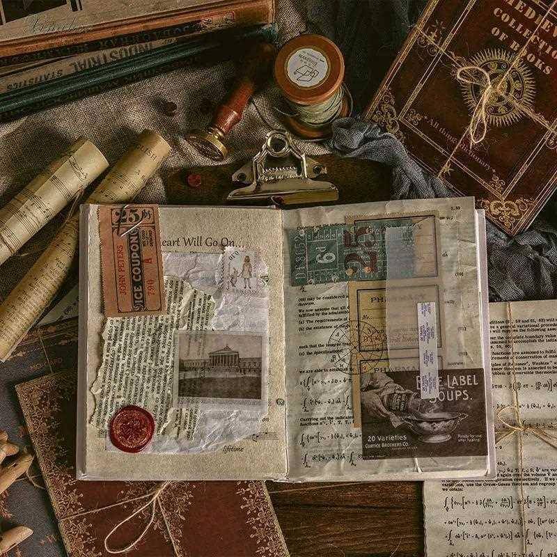 10pcs/lot Vintage Junk journal large size retro material pap
