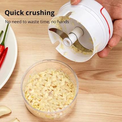 1pc White Hand Pulled Garlic Grinder In The Kitchen Palm Mul