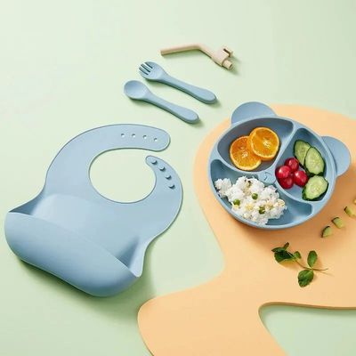 1pc 20x20x3cm Cute Bear Baby Food Supplement Tableware - Foo
