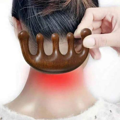 Massage Comb Head Massager Sandalwood Five Tooth Comb Whale