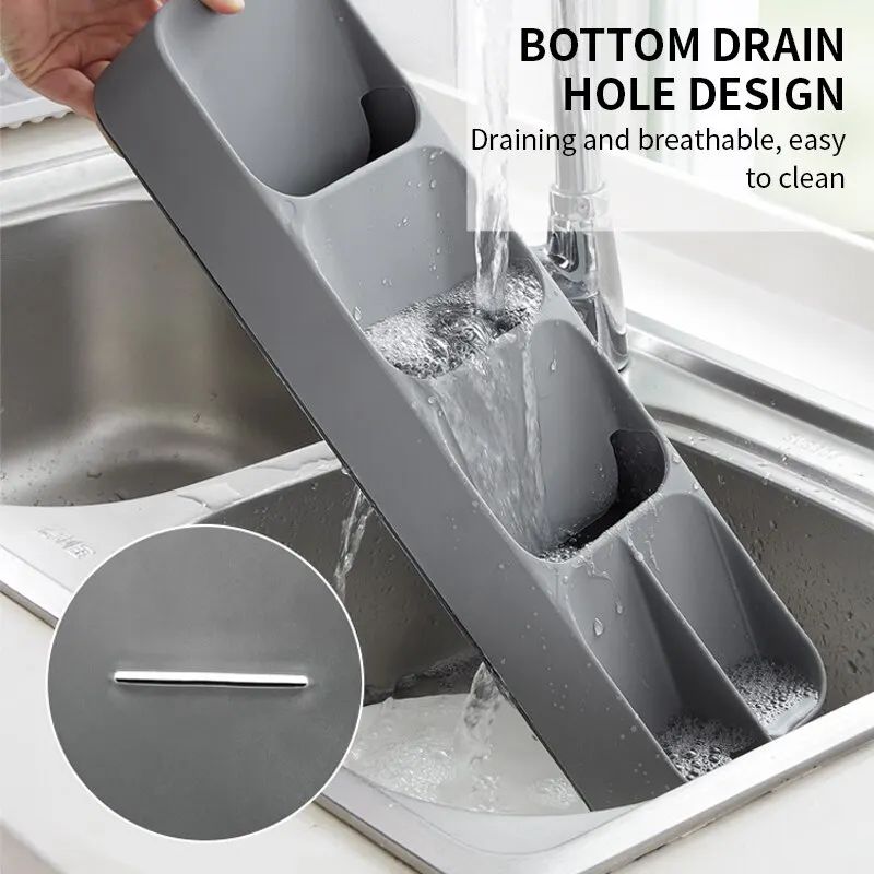 Kitchen Drawer Cutlery Storage Tray Knife Holder Spoon Forks
